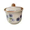 Zuccheriera con anemoni azzurri - foto 1